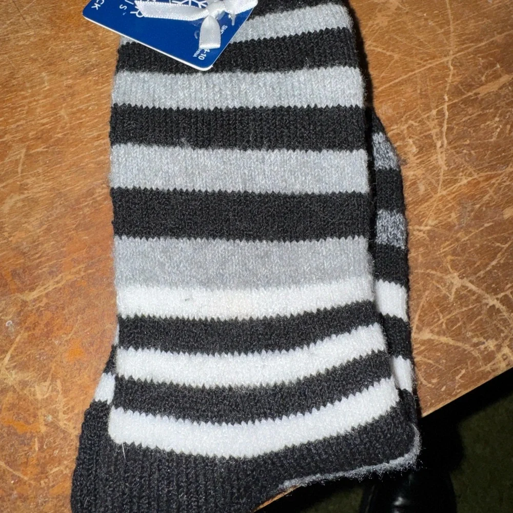Striped Black and Gray Socks